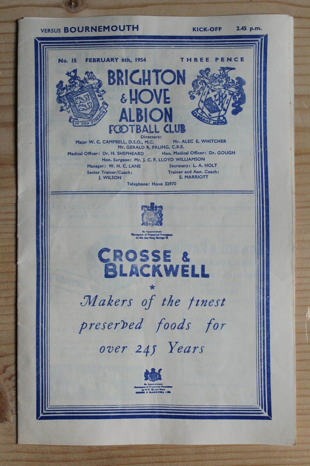 Brighton & Hove Albion FC v Bournemouth & Boscombe